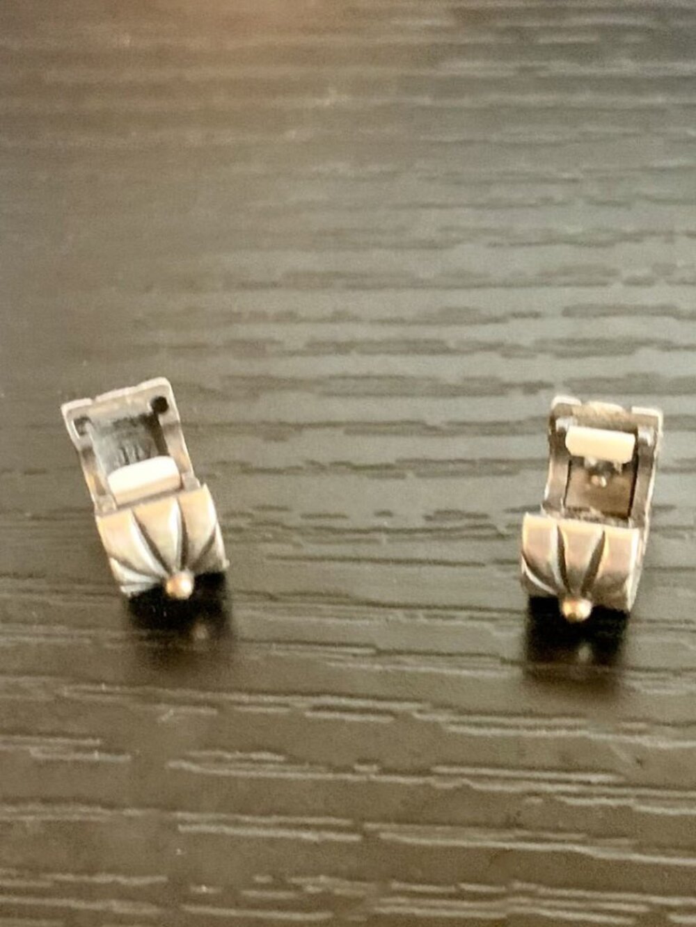 PANDORA (Retired) Two-Tone Sunburst Clip Charm Pair 925 Sterling & 14k Gold - Picture 3 of 4